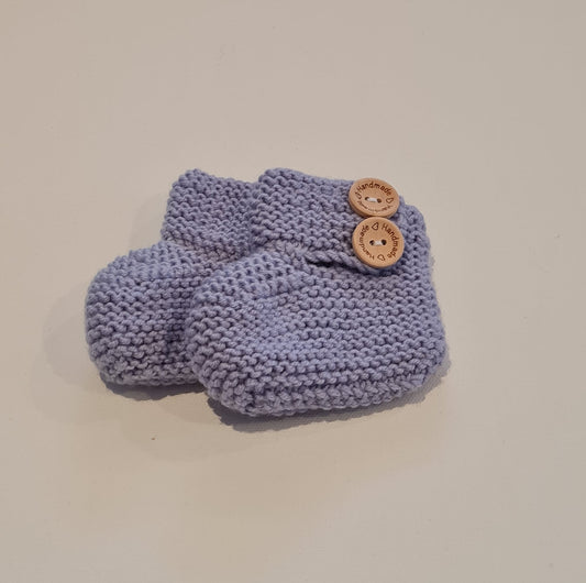 Button Booties 9 months Merino
