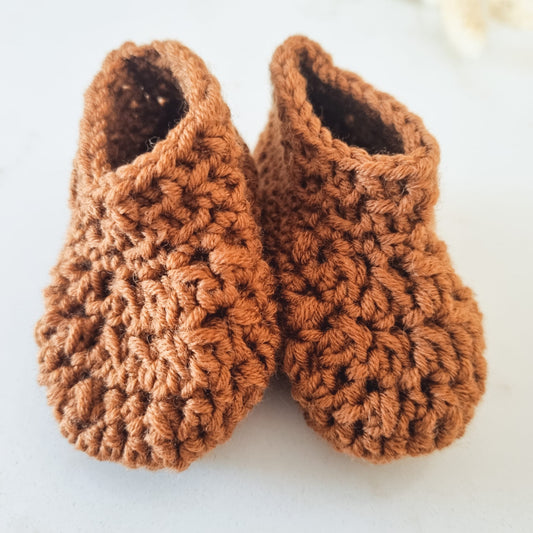 Booties 3 Months Merino Brown