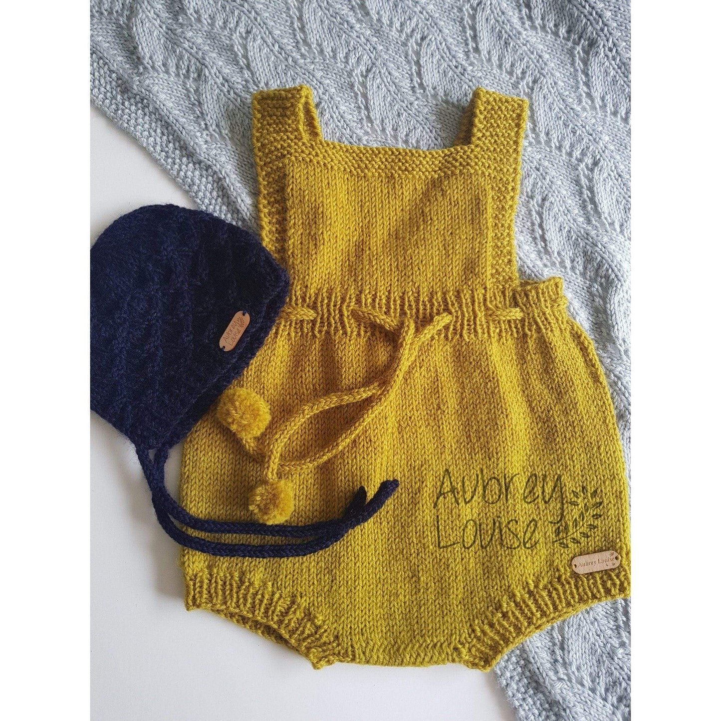 Aubrey Louise Rompers 0-3 months Bib Romper