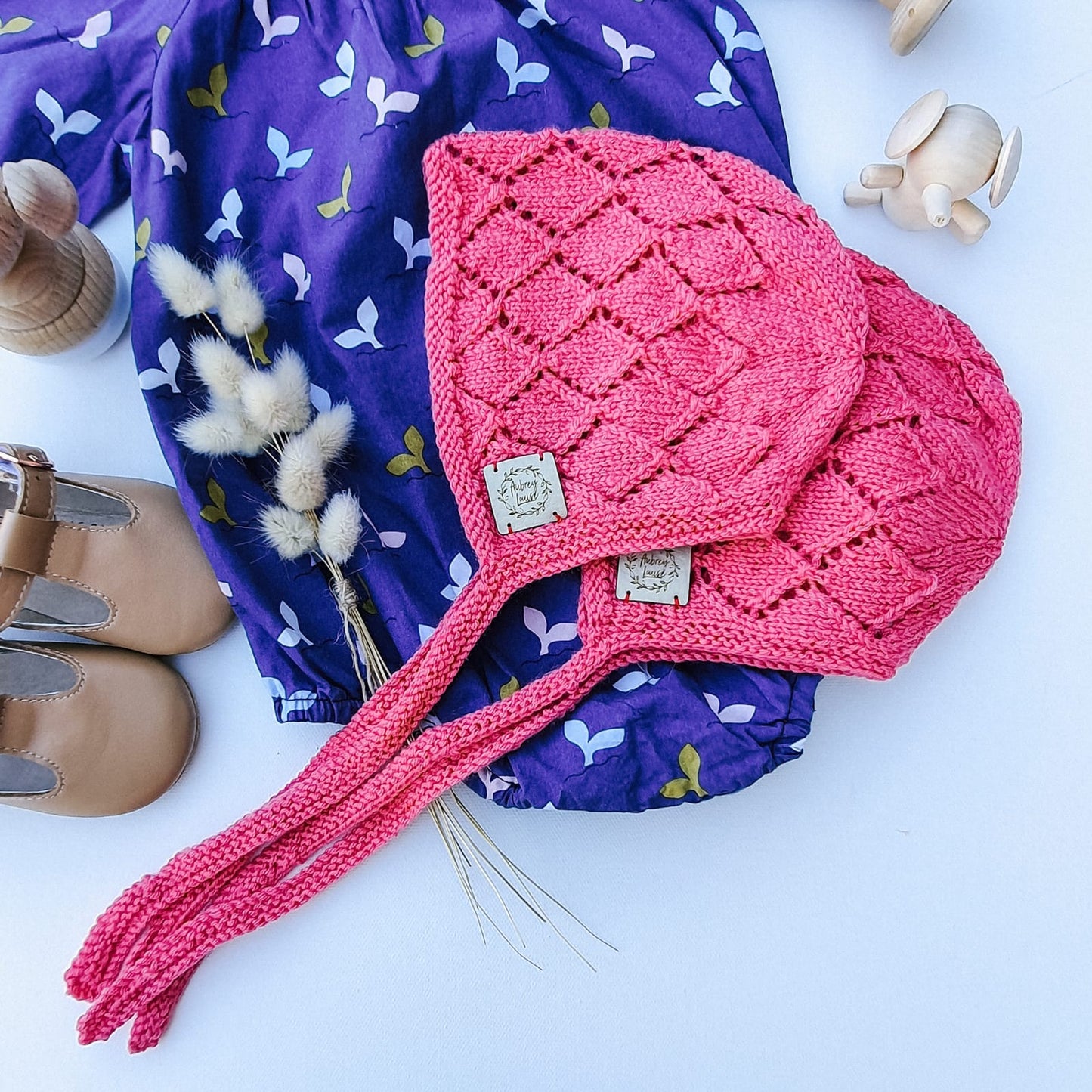 Bonnet 3-6 months Merino Hat - In Stock Aubrey Louise