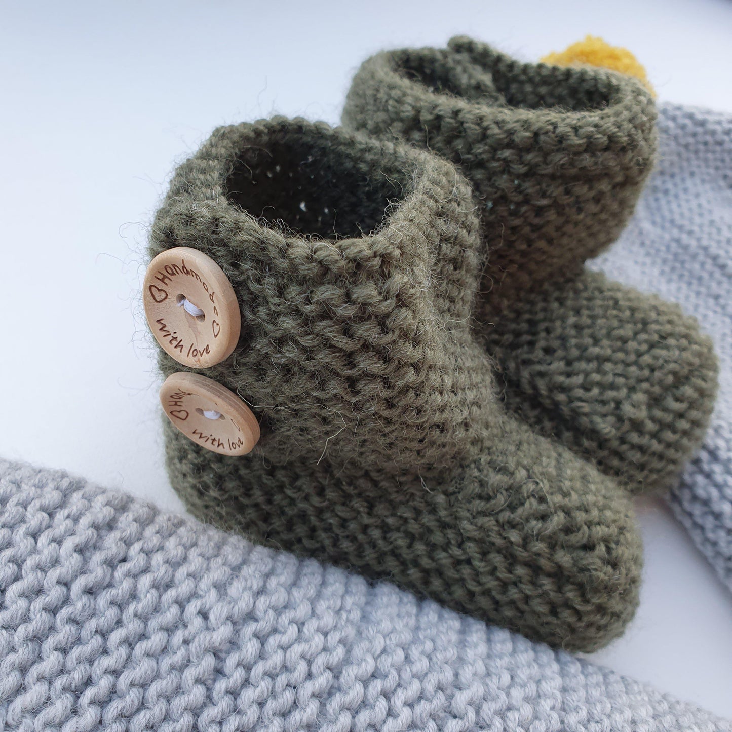 Button booties Booties/Socks/Mittens Aubrey Louise