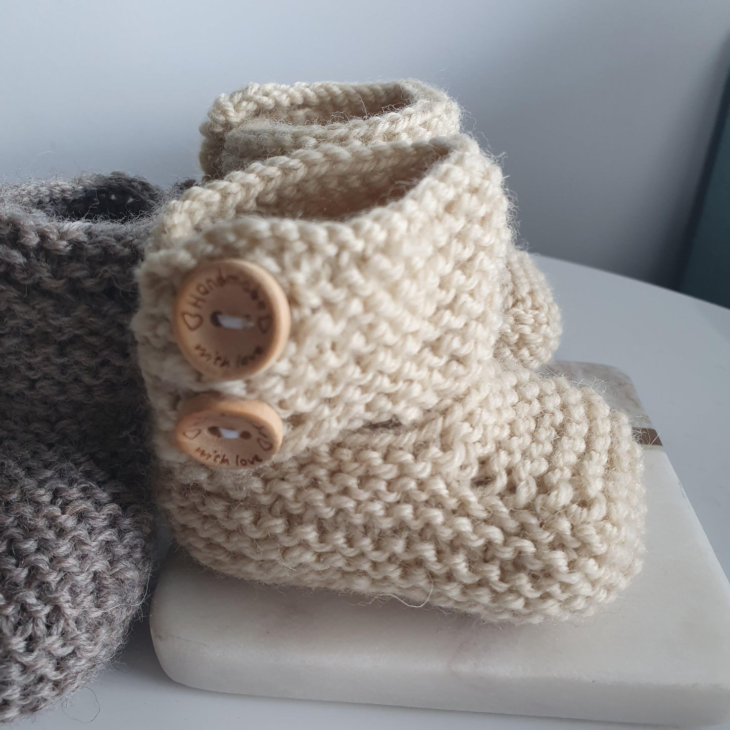 Button booties Booties/Socks/Mittens Aubrey Louise