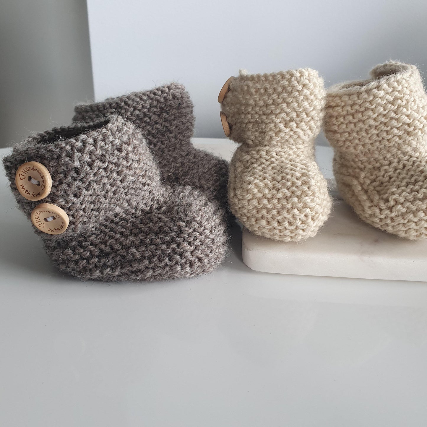 Button booties Booties/Socks/Mittens Aubrey Louise