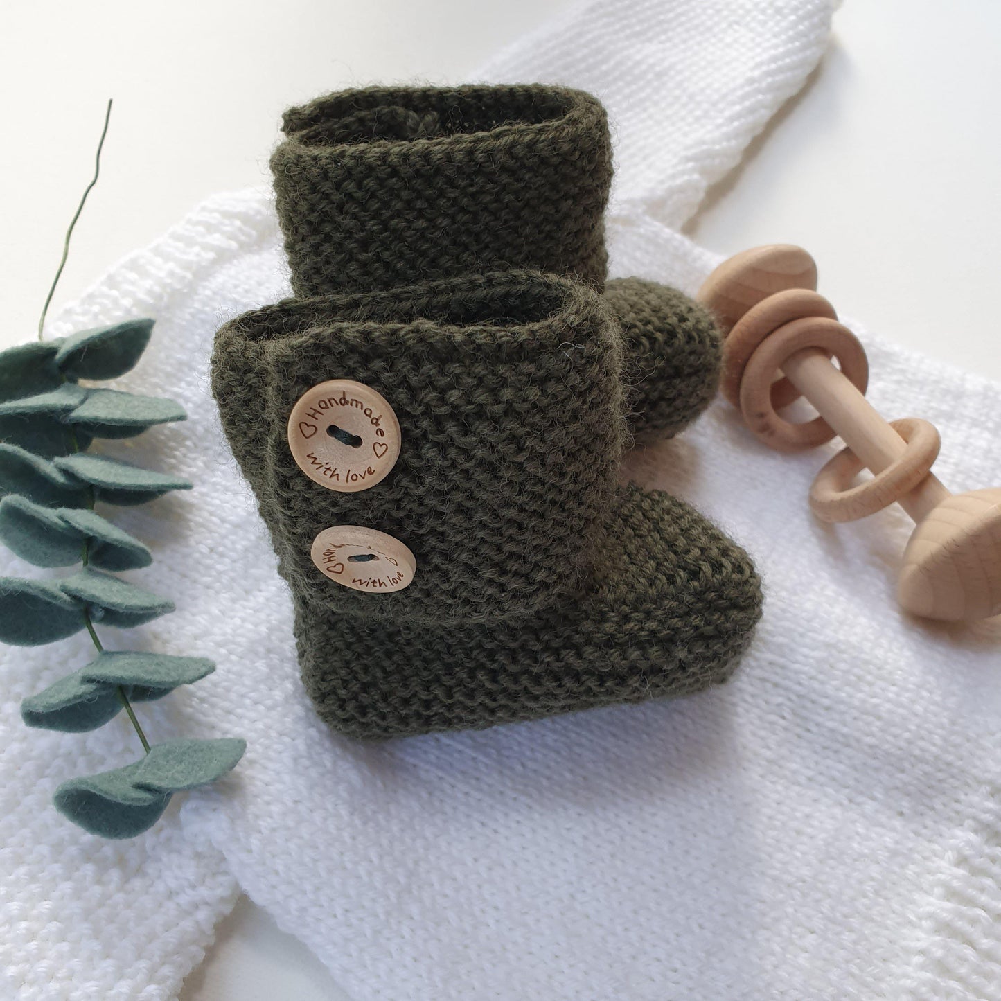 Button booties Booties/Socks/Mittens Aubrey Louise