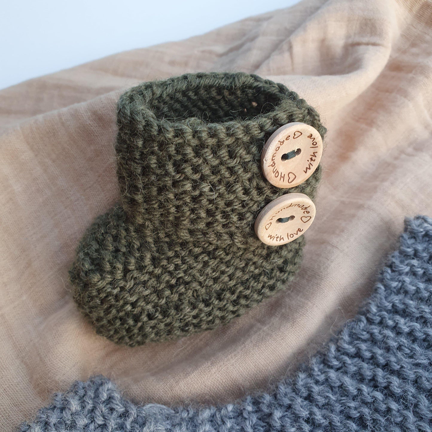 Button booties Booties/Socks/Mittens Aubrey Louise