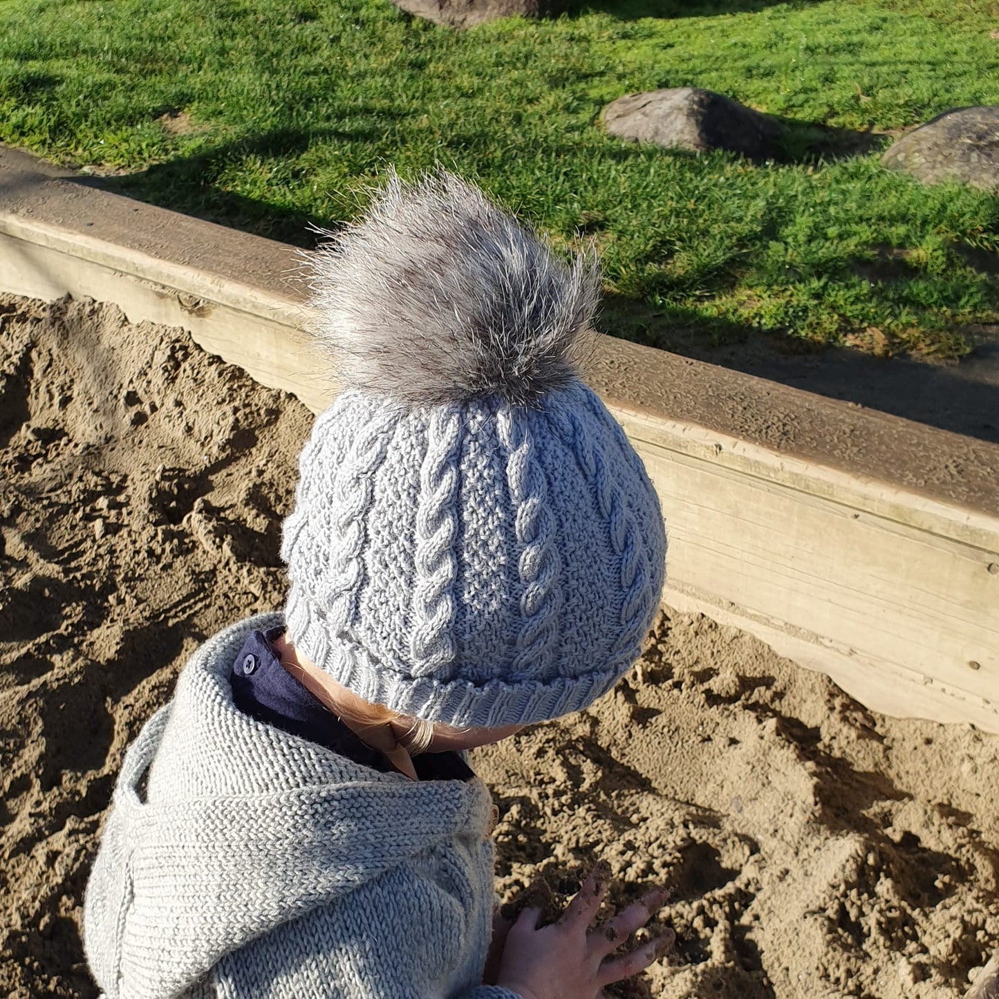 Cable Beanie Hat - Pompom Aubrey Louise