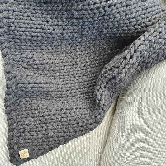 Chunky Blanket Blanket - In Stock Aubrey Louise Charcoal - 45 x 33 inches