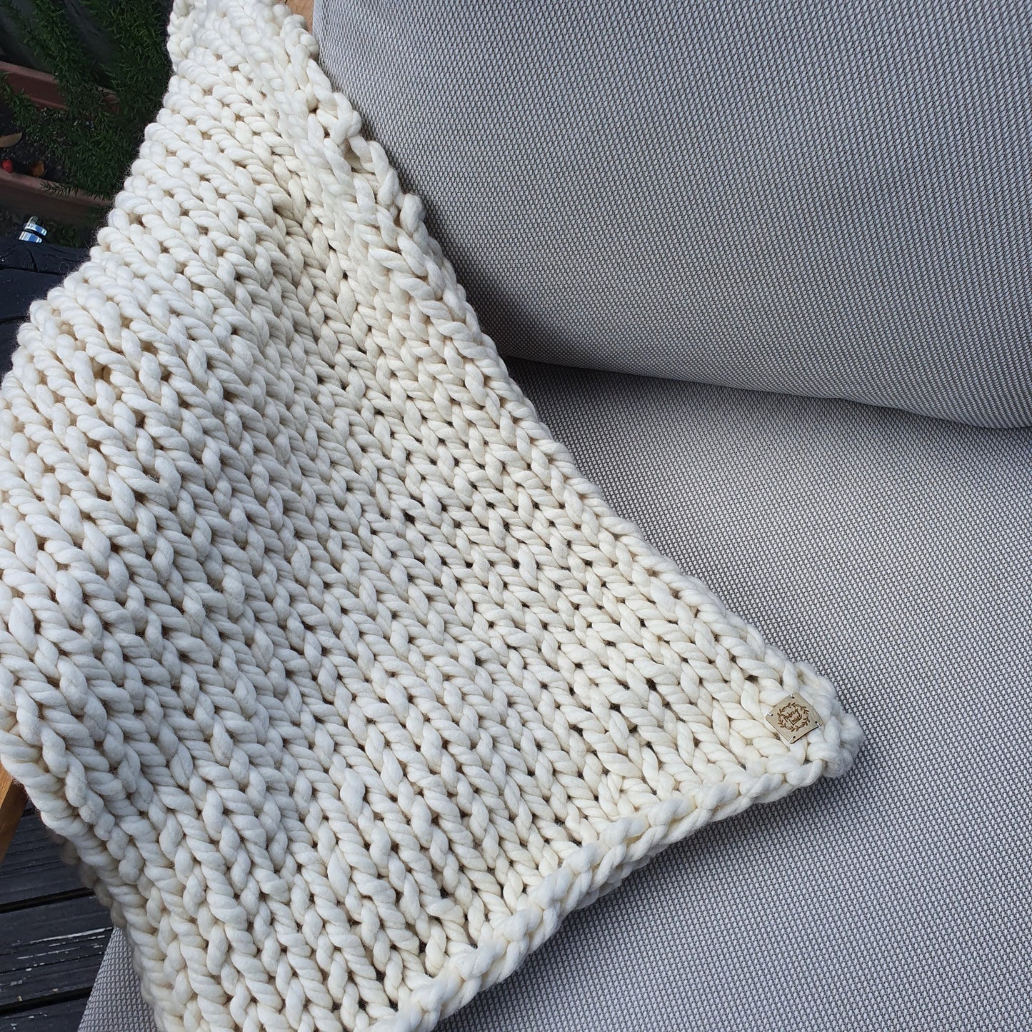 Chunky Blanket Blanket - In Stock Aubrey Louise Cream - 33 x 27 inches