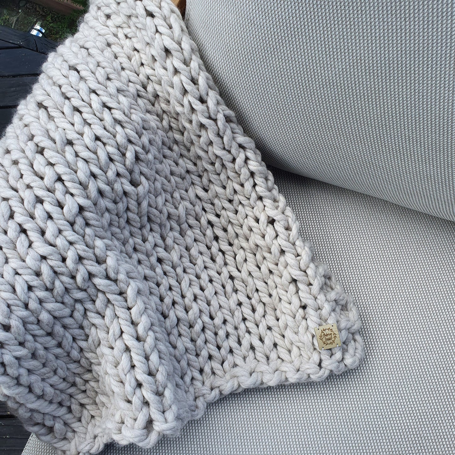 Chunky Blanket Blanket - In Stock Aubrey Louise Oatmeal - 27 x 27 inches