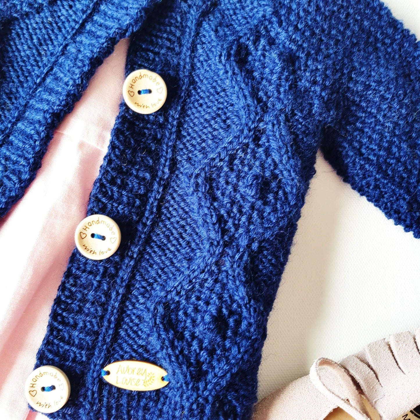 Aubrey Louise Tops 0-3 months Diamond Cardigan