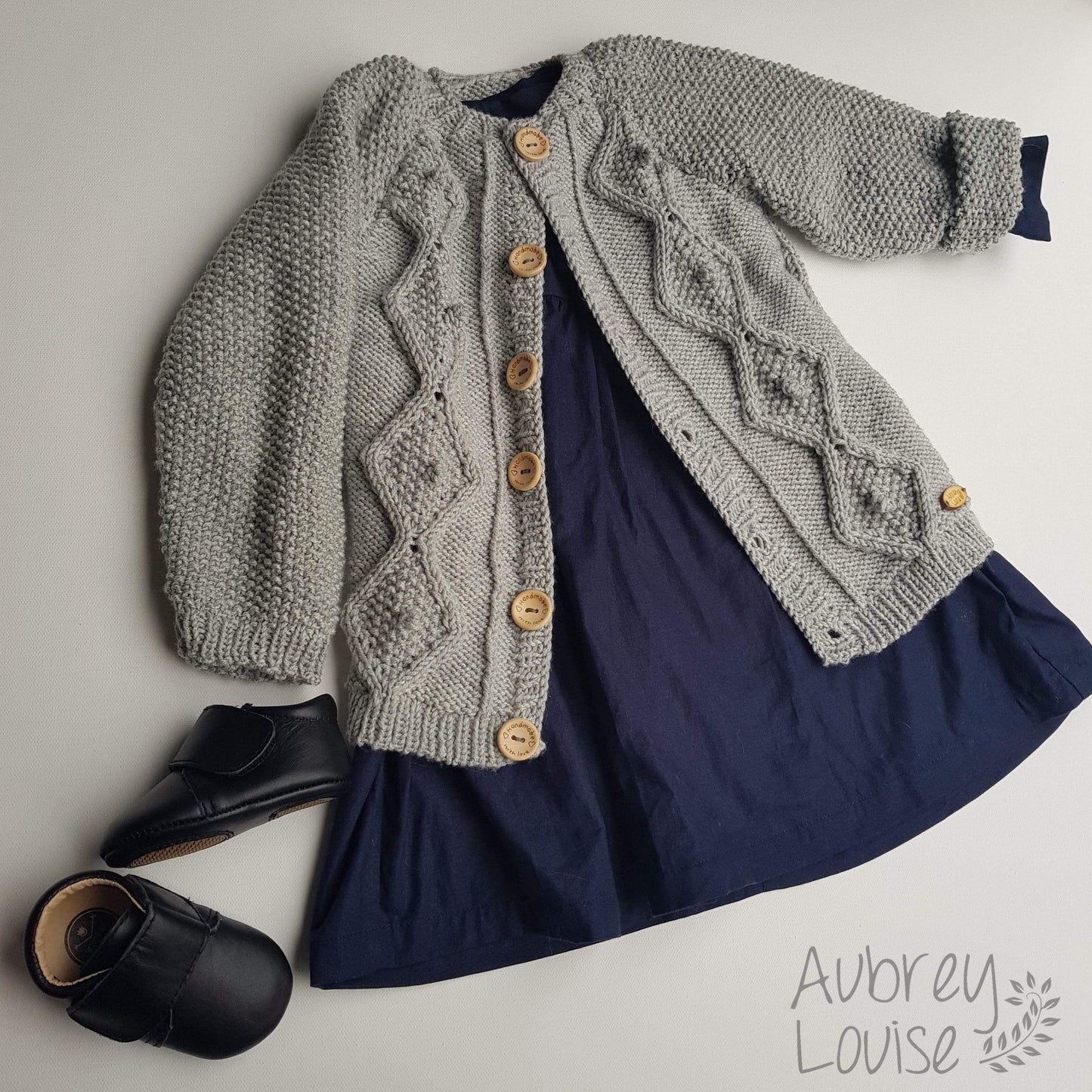 Aubrey Louise Tops 0-3 months Diamond Cardigan