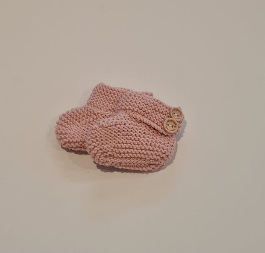 Button Booties NB Merino