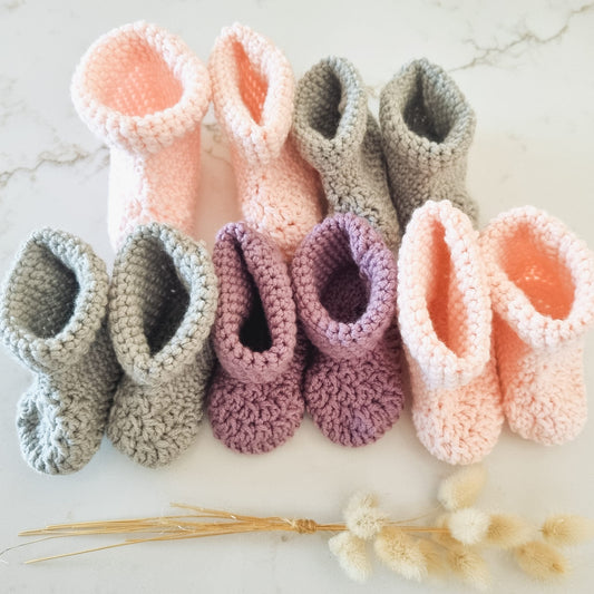 Moses Booties NB Merino Grey