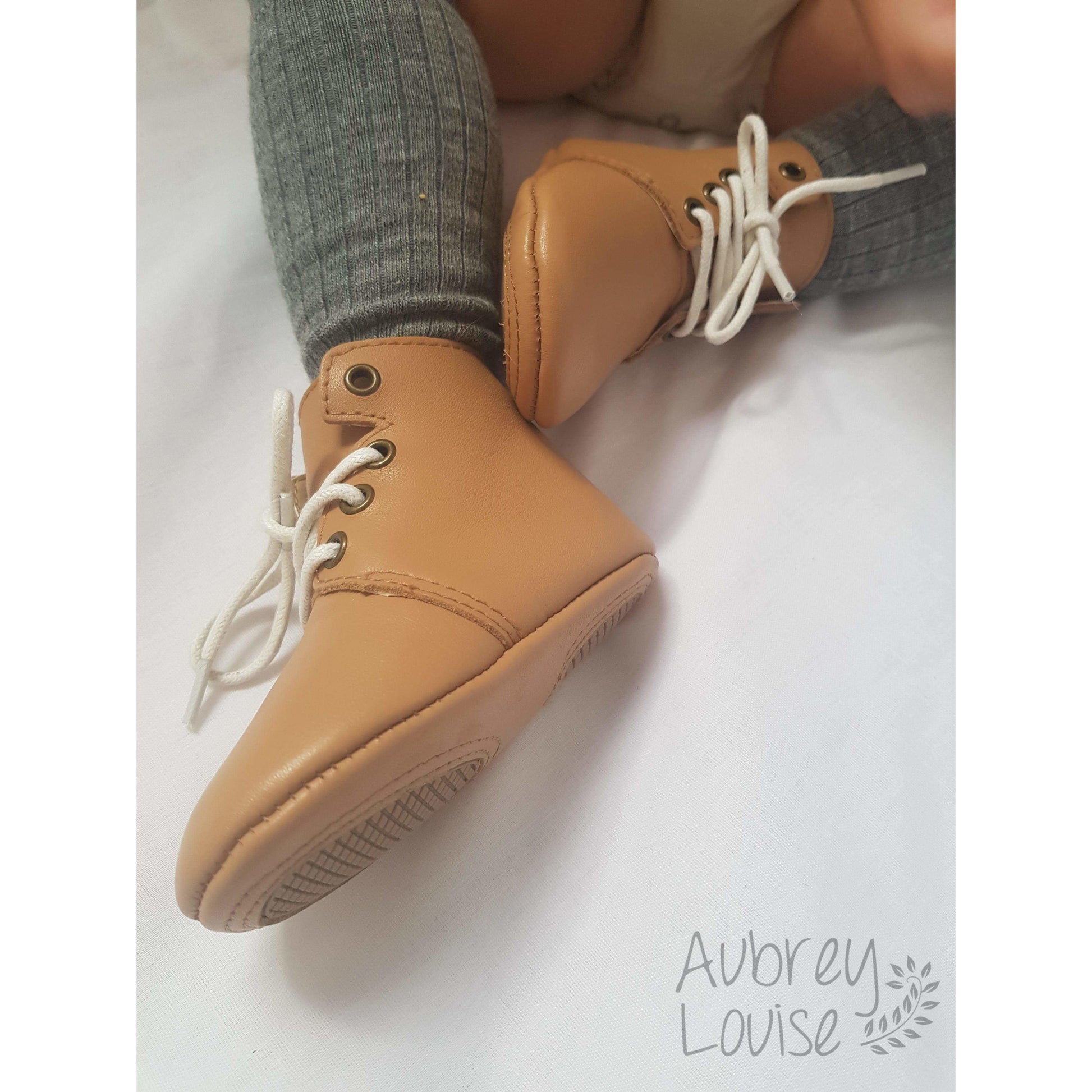 Aubrey Louise Shoes 2 / Brown Oxford Boot non-slip sole