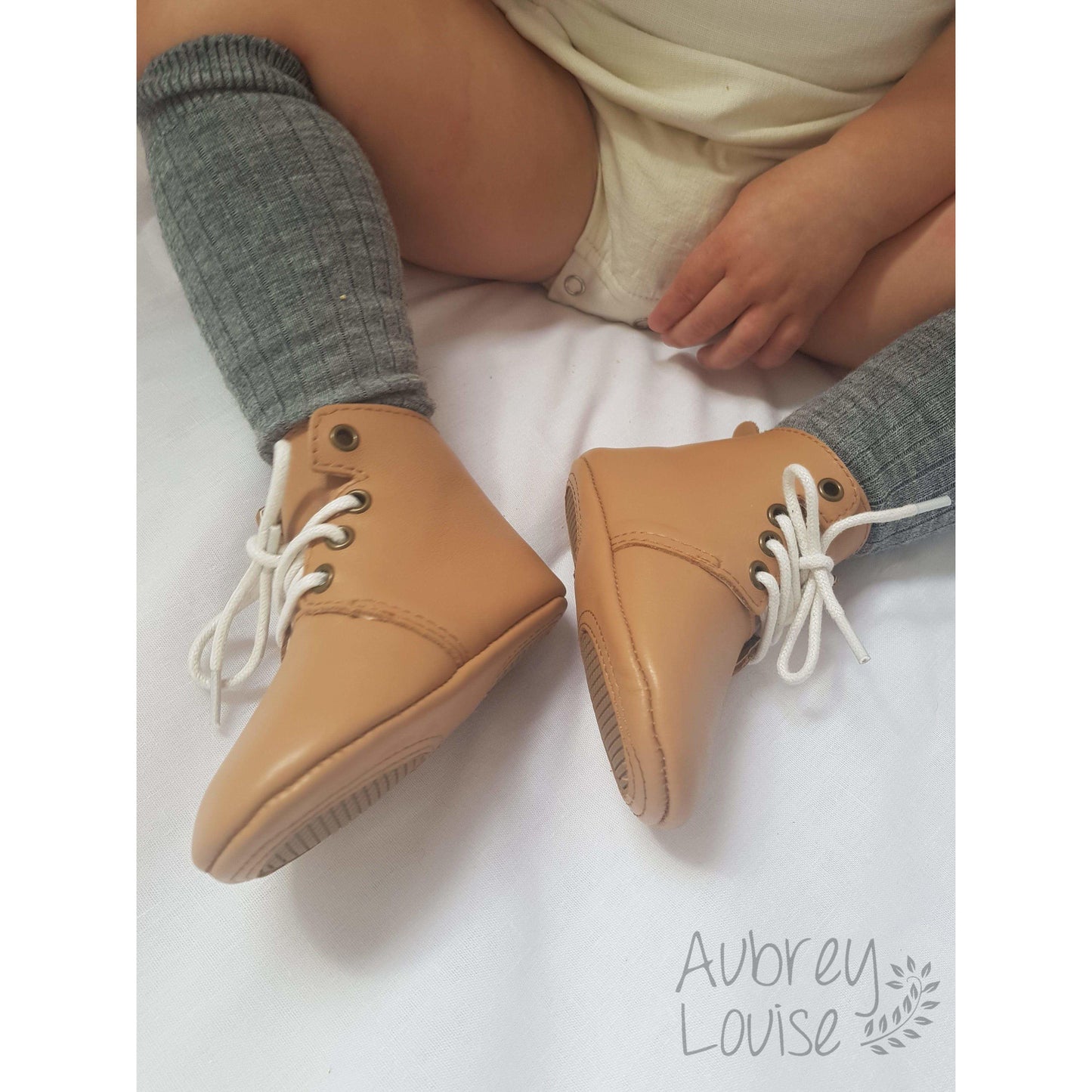 Aubrey Louise Shoes 2 / Brown Oxford Boot non-slip sole