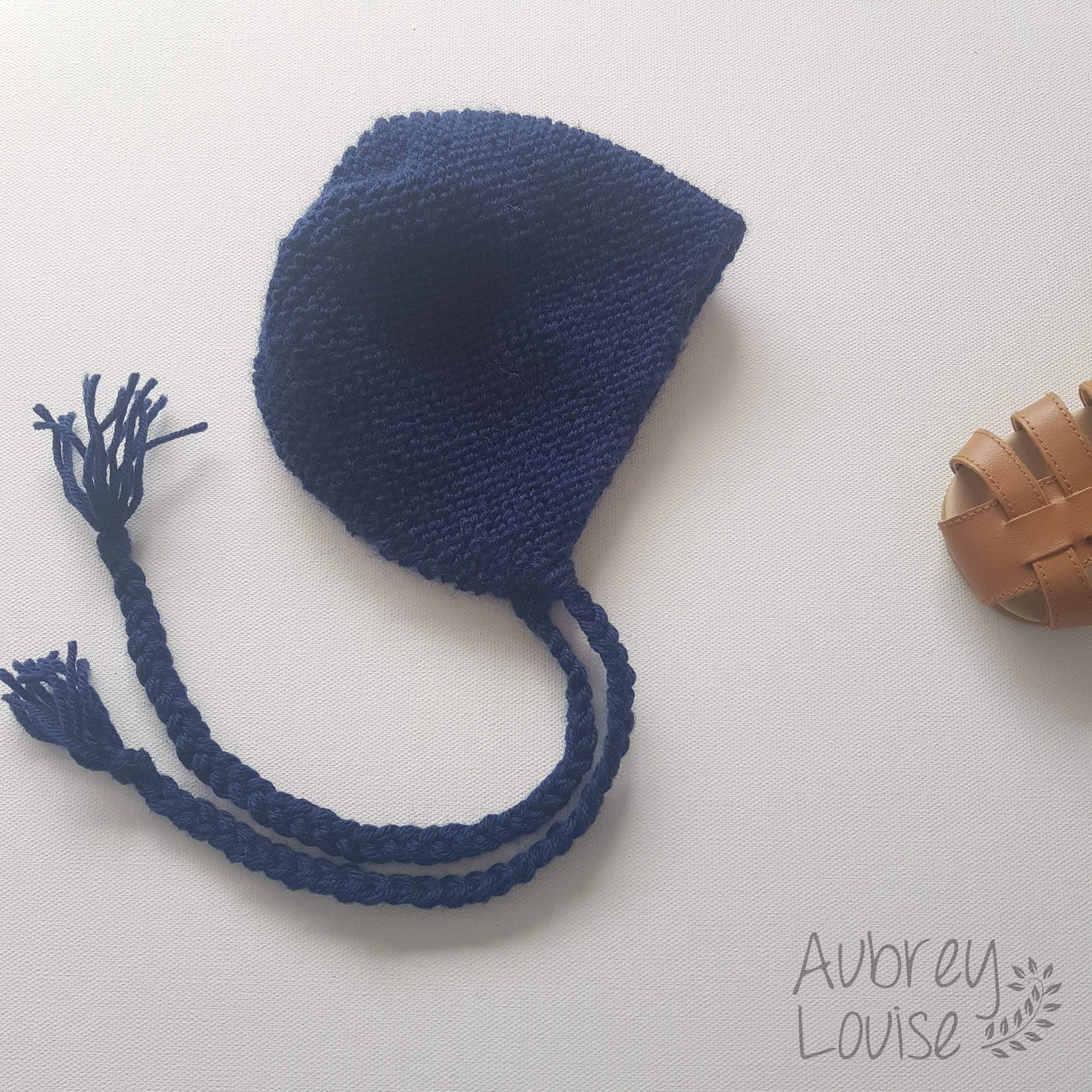 Aubrey Louise Hats/Bonnets Riley Hat 3-6 months Navy Wool